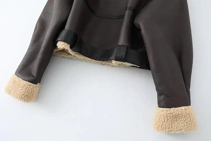 Streetwear Leather Fur Short Jacket (AGGRESSIVE)