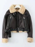 Streetwear Leather Fur Short Jacket (AGGRESSIVE)