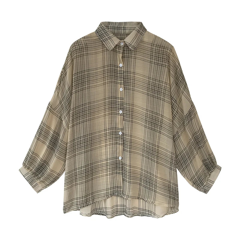 Loose Long Sleeve Checkered Base Layer (SIMPLE)