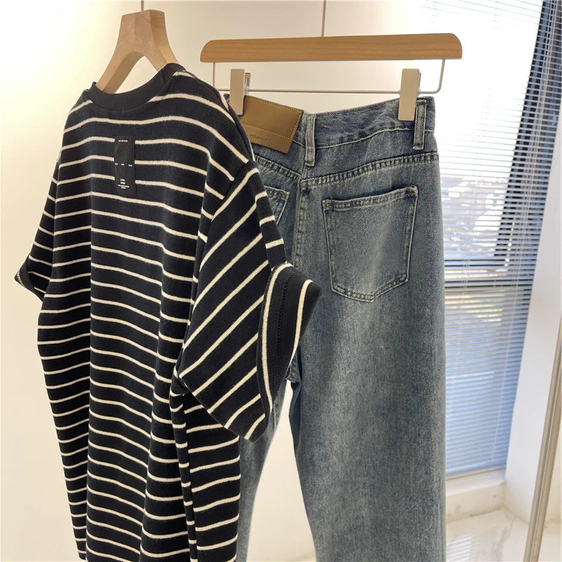 Korean Style Striped T-Shirt