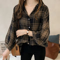Loose Long Sleeve Checkered Base Layer (SIMPLE)